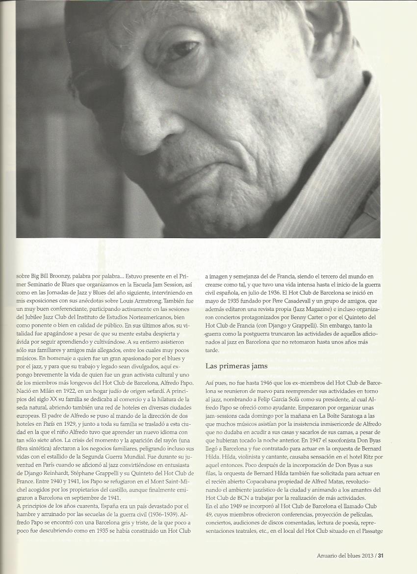 ALFREDO PAPO. ANUARIO DEL BLUES 2013 - 2
