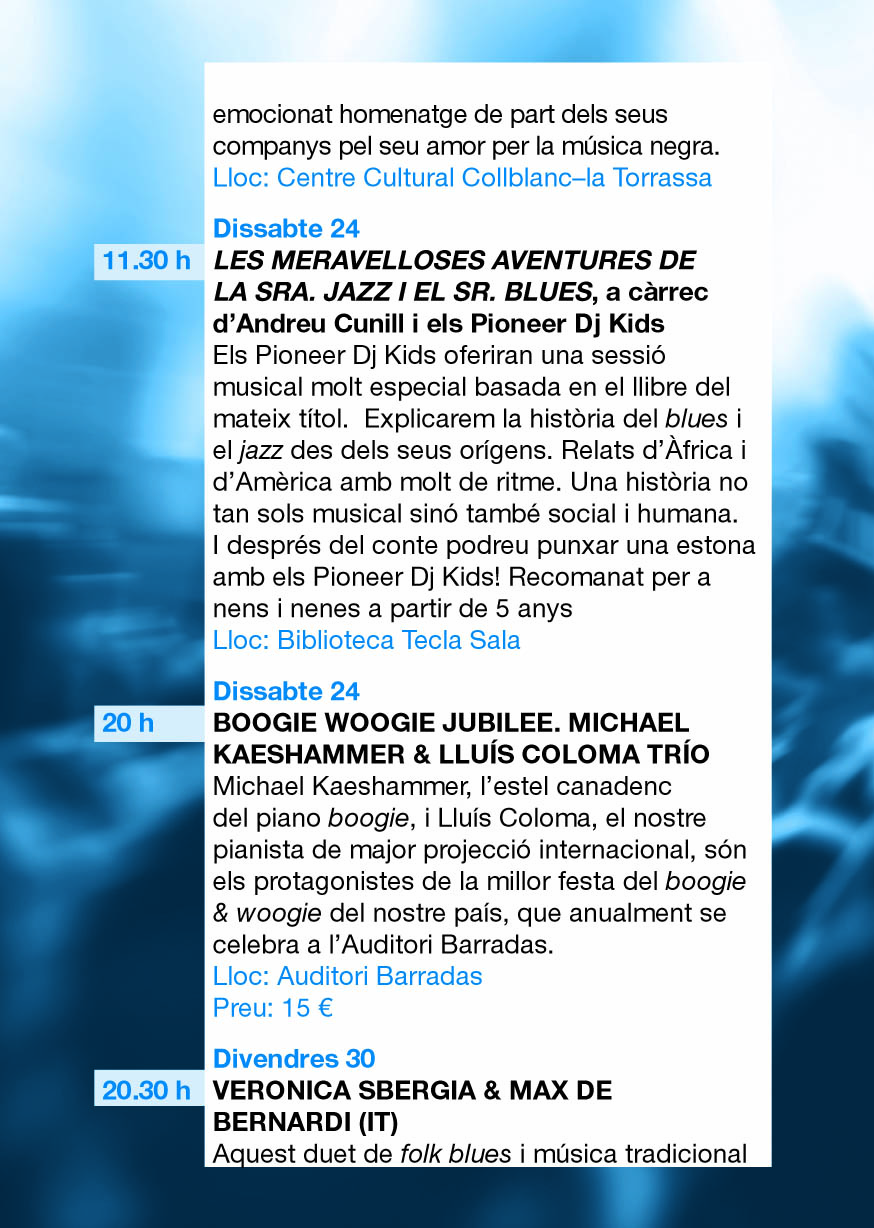 Cartell XIII Cicle Blues & Boogie 8