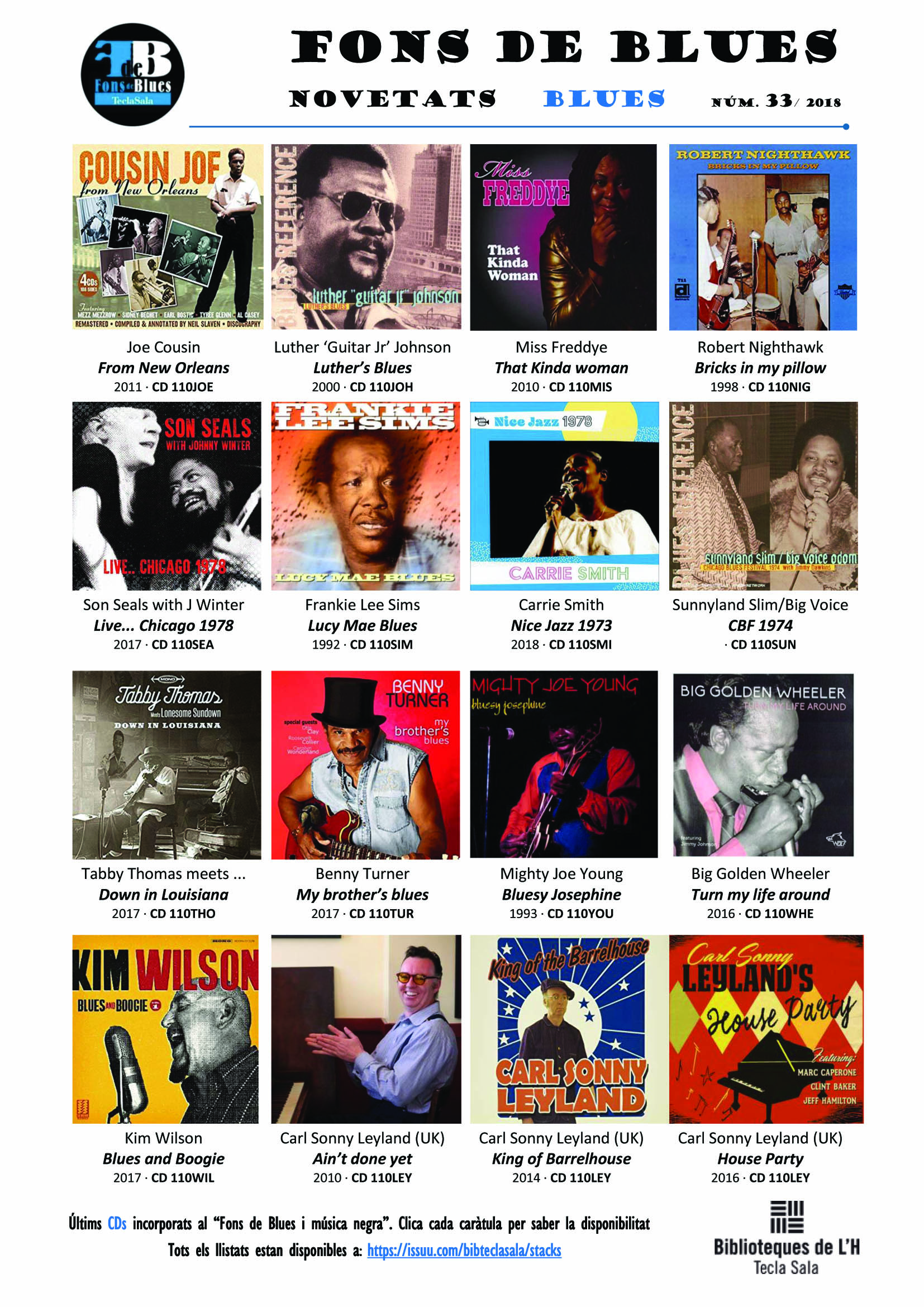 Llistat Blues 33_Novetats Blues_2018