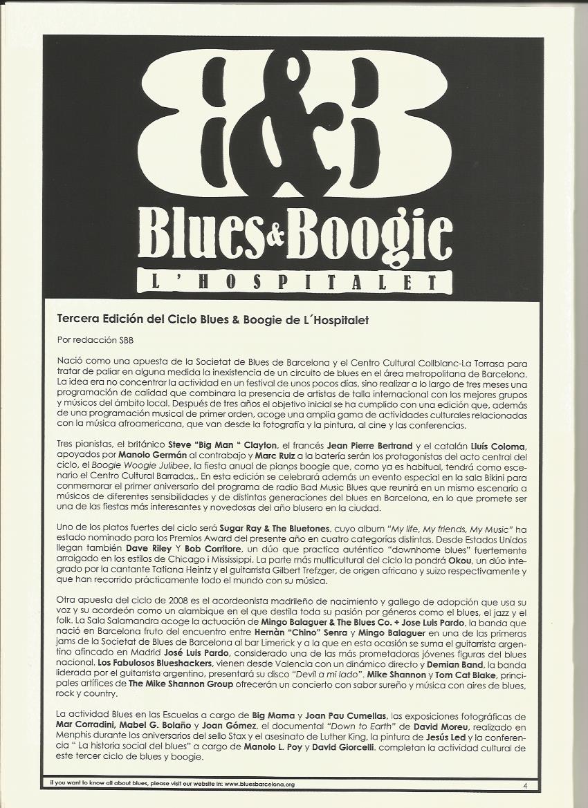 III Cicle Blues & Boogie Revista SBB n11, 2008 (3)