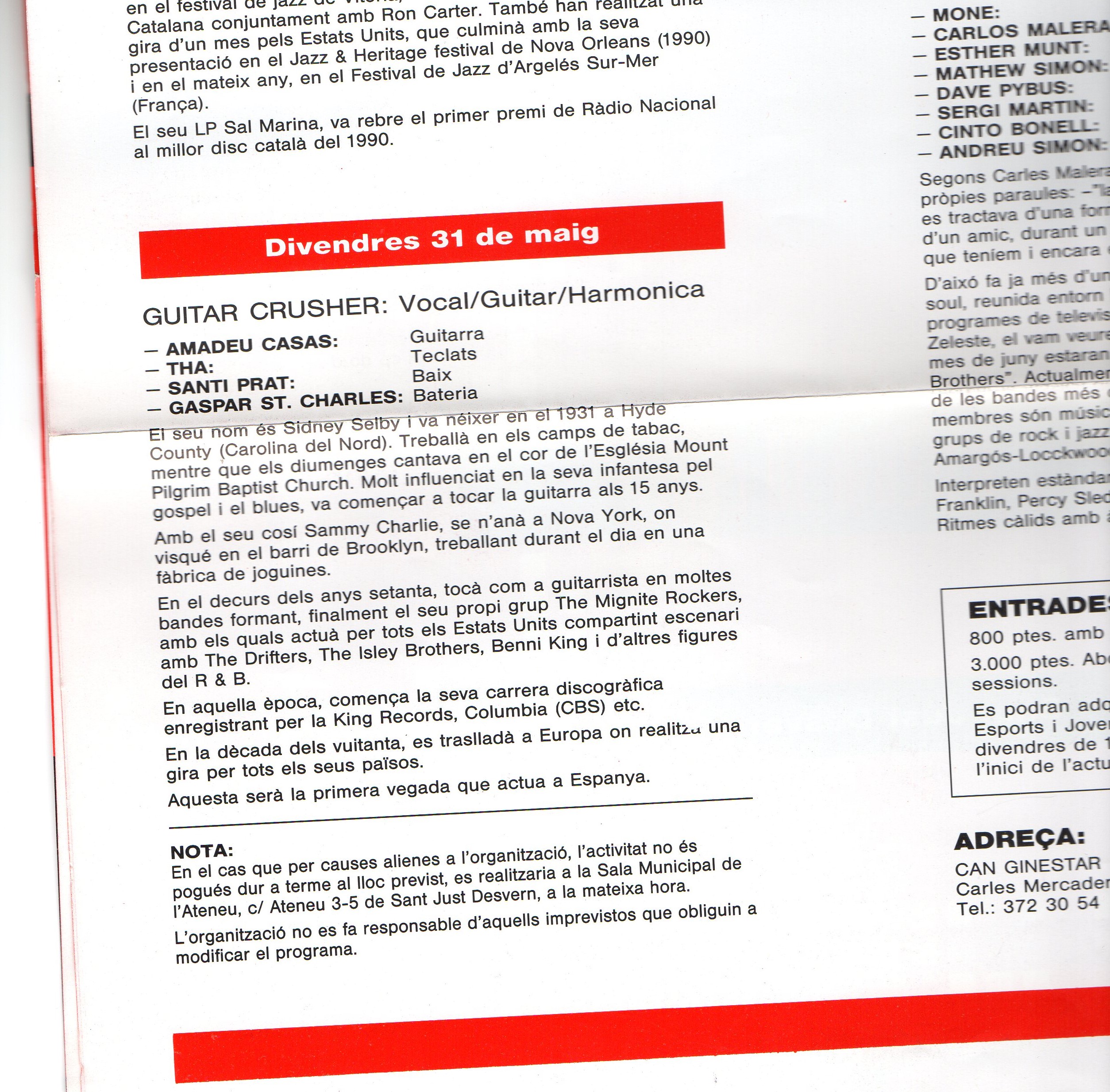 3-¬ edici+¦ Nits de M+¦sica 1991 (2)