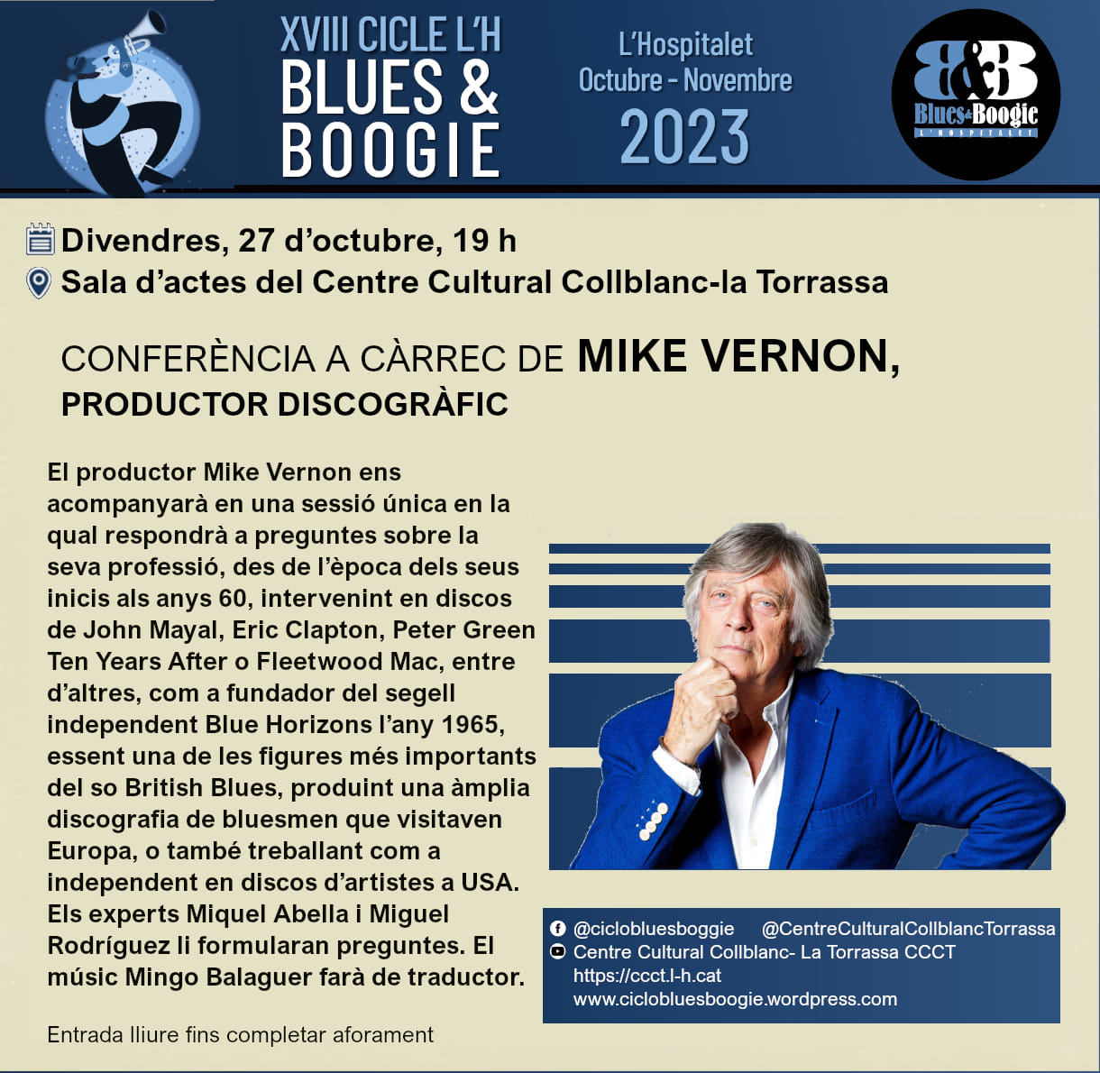Mike Vernon cartell lletres